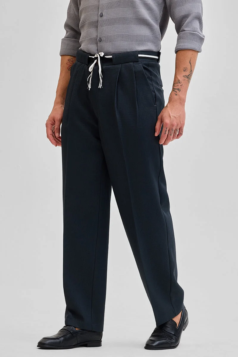 Snitch Navy Navy Korean Pant for Men | Best Price UAE